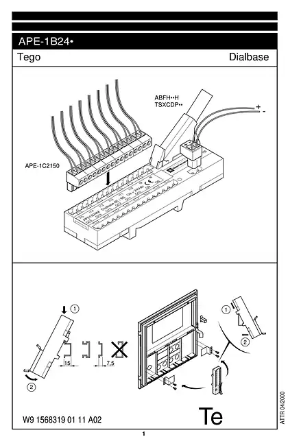 schneider施耐德APE1B24... Dialbase for PLC